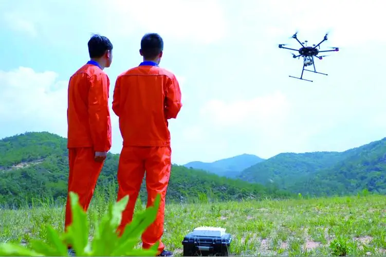 渝水无人机倾斜摄影巡检拍摄